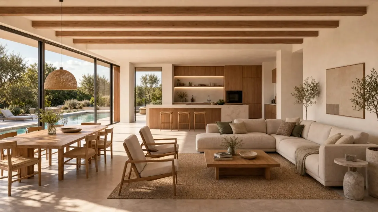 Salón interior de una vivienda unifamiliar