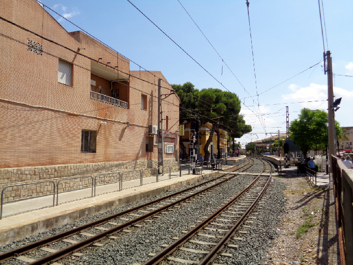 Vías del metro en La Cañada